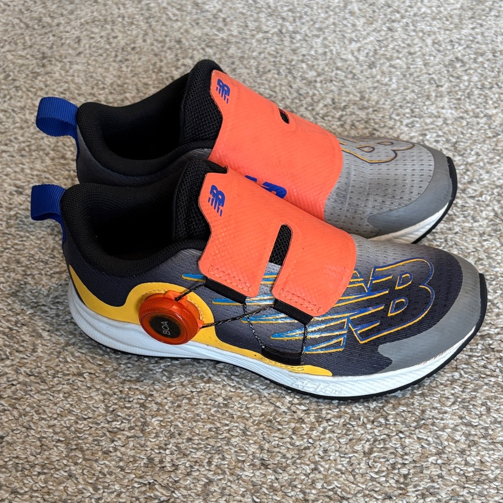 New Balance Kids' Orange and Gray Sneakers - Picture 3 of 7